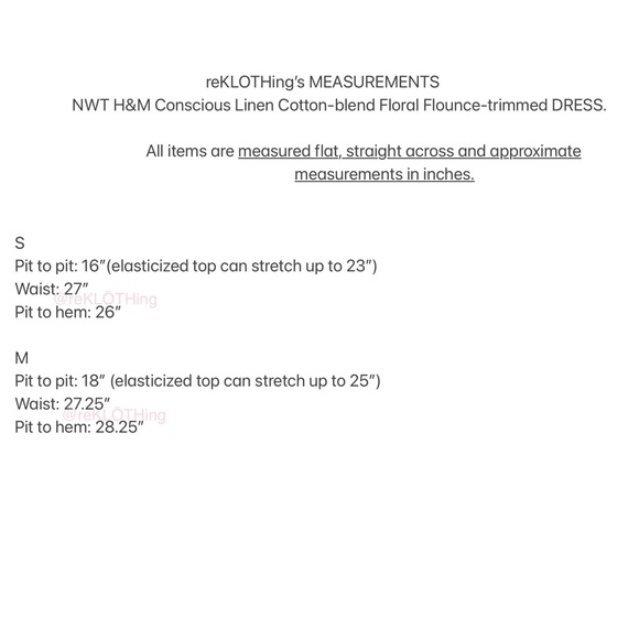 Floral Boho Linen Cotton Flounce Ruffled Sleeveless H&M DRESS -NWT - Picture 12 of 12